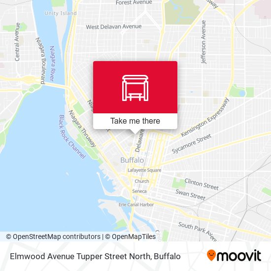 Mapa de Elmwood Avenue Tupper Street North