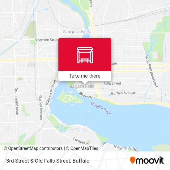 3rd Street & Old Falls Street map