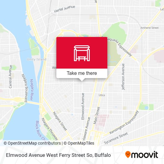 Mapa de Elmwood Avenue West Ferry Street So