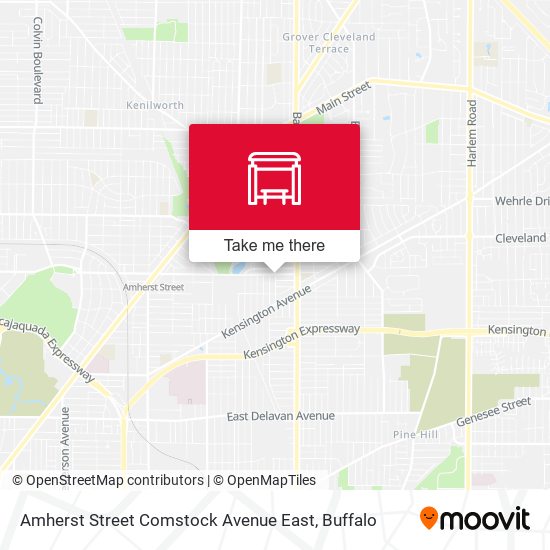 Mapa de Amherst Street Comstock Avenue East