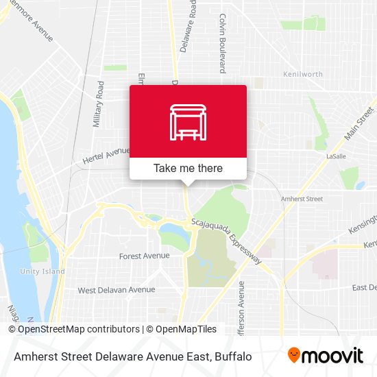 Mapa de Amherst Street Delaware Avenue East