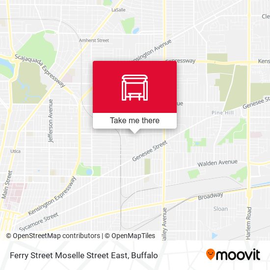 Ferry Street Moselle Street East map