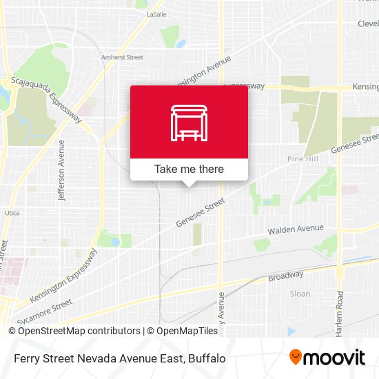 Mapa de Ferry Street Nevada Avenue East
