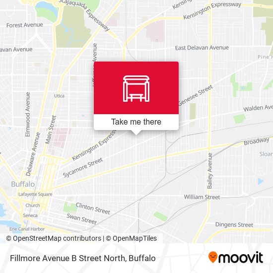 Mapa de Fillmore Avenue B Street North
