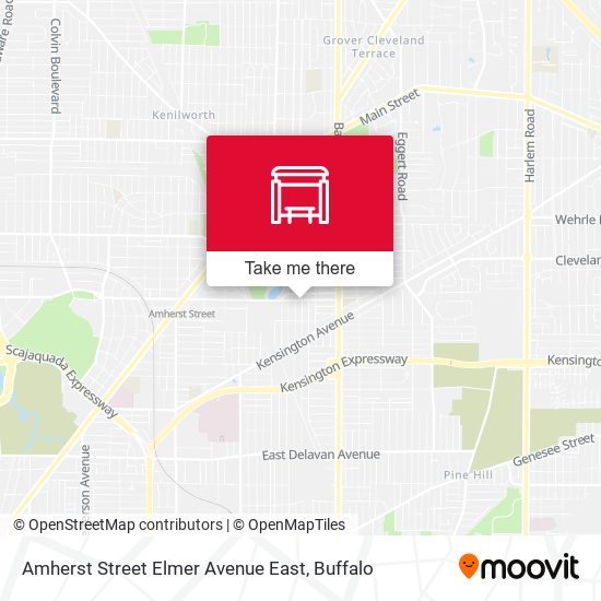 Amherst Street Elmer Avenue East map
