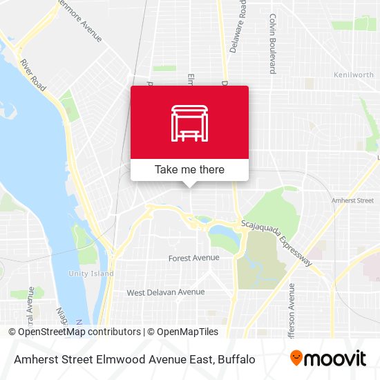 Mapa de Amherst Street Elmwood Avenue East