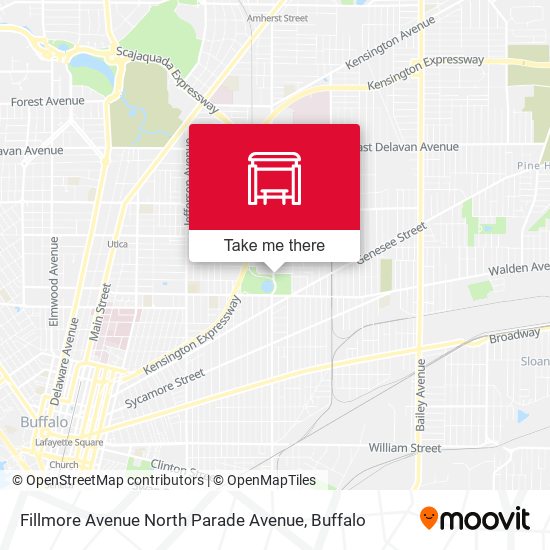 Fillmore Avenue North Parade Avenue map