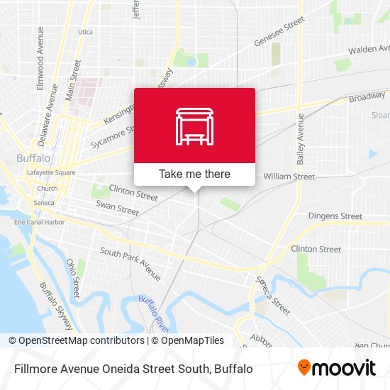 Fillmore Avenue Oneida Street South map