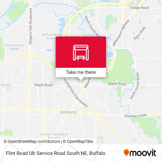 Flint Road Ub Service Road South NE map