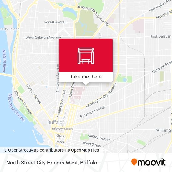 North Street City Honors West map