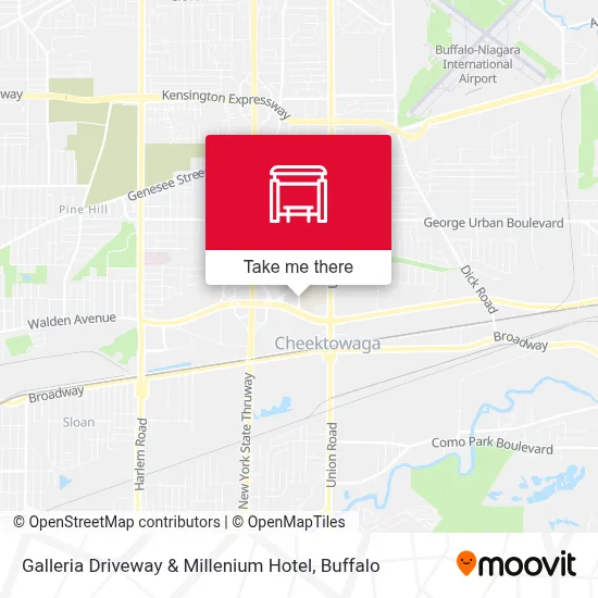 Galleria Driveway & Millenium Hotel map