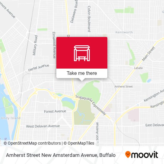 Mapa de Amherst Street New Amsterdam Avenue