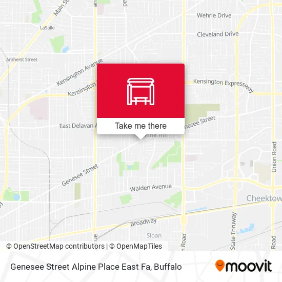 Genesee Street & Alpine Place map