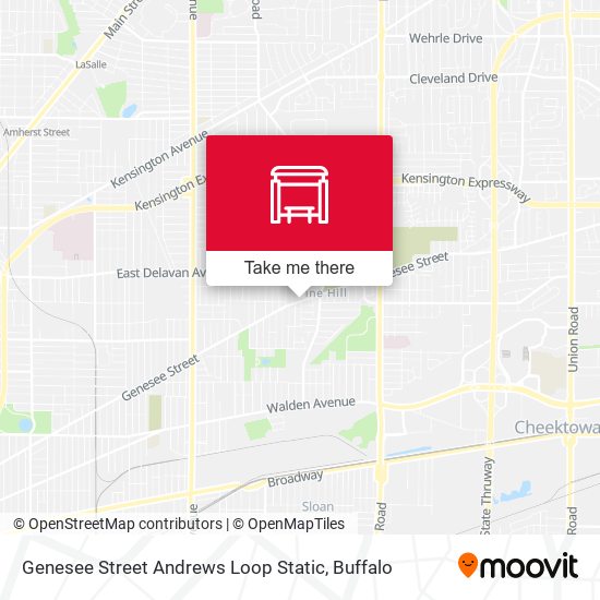 Mapa de Genesee Street Andrews Loop Static