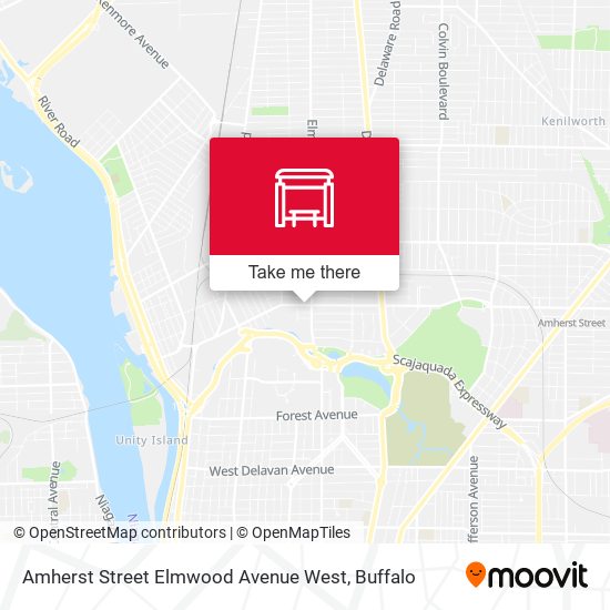 Mapa de Amherst Street Elmwood Avenue West