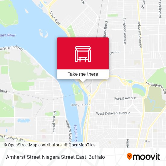 Mapa de Amherst Street Niagara Street East