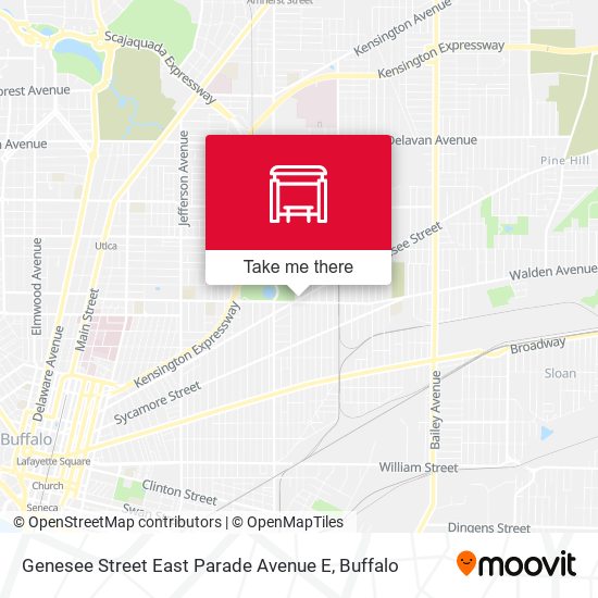 Genesee Street East Parade Avenue E map