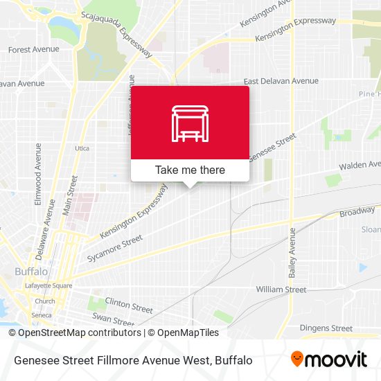Genesee Street Fillmore Avenue West map