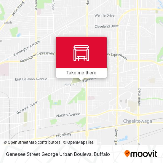 Mapa de Genesee Street George Urban Bouleva