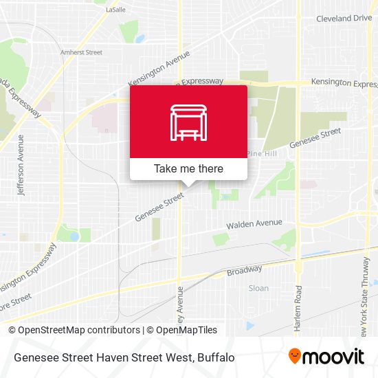 Mapa de Genesee Street Haven Street West