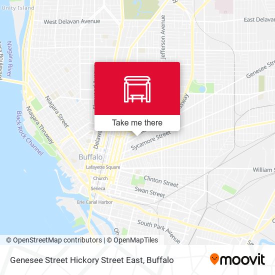 Genesee Street Hickory Street East map