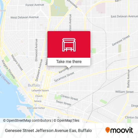 Mapa de Genesee Street Jefferson Avenue Eas