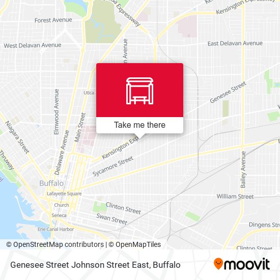 Genesee Street Johnson Street East map