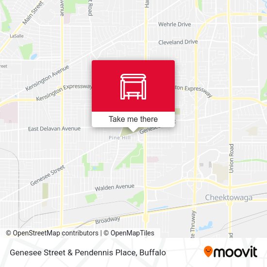 Genesee Street & Pendennis Place map