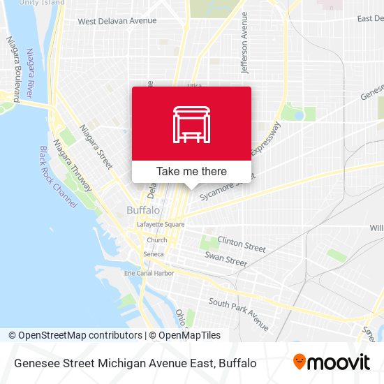 Mapa de Genesee Street Michigan Avenue East