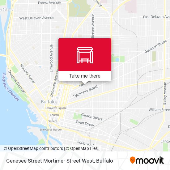 Genesee Street Mortimer Street West map