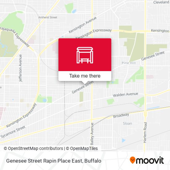 Mapa de Genesee Street Rapin Place East