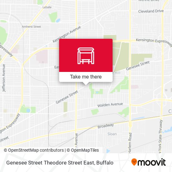 Genesee Street Theodore Street East map