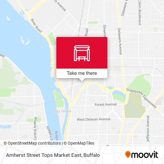 Mapa de Amherst Street Tops Market East