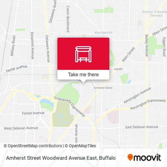 Amherst Street Woodward Avenue East map