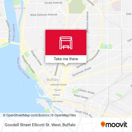 Mapa de Goodell Street Ellicott St. West
