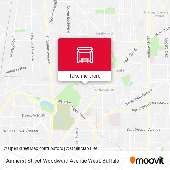 Mapa de Amherst Street Woodward Avenue West