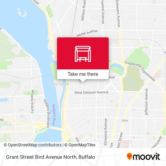 Mapa de Grant Street Bird Avenue North