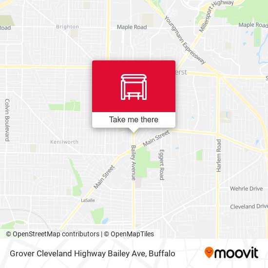 Mapa de Grover Cleveland Highway Bailey Ave