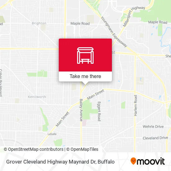 Grover Cleveland Highway Maynard Dr map
