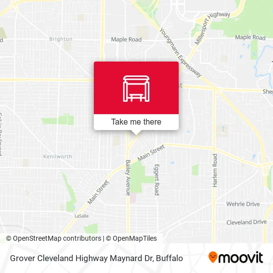 Grover Cleveland Highway Maynard Dr map