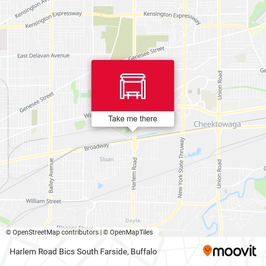 Mapa de Harlem Road Bics South Farside
