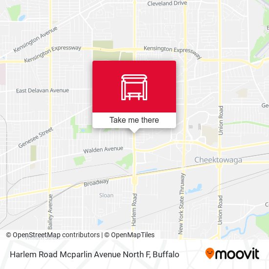Mapa de Harlem Road Mcparlin Avenue North F