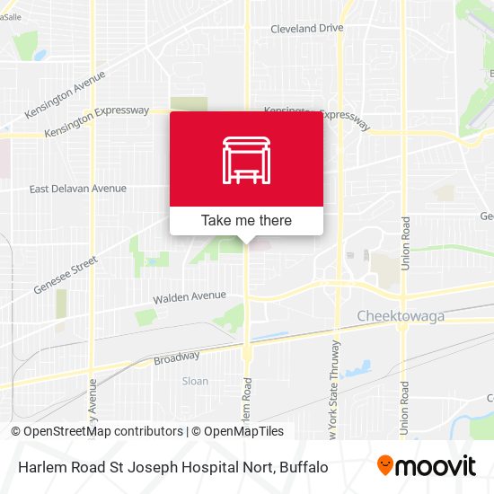 Harlem Road St Joseph Hospital Nort map