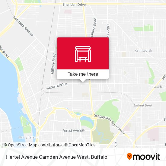 Hertel Avenue Camden Avenue West map