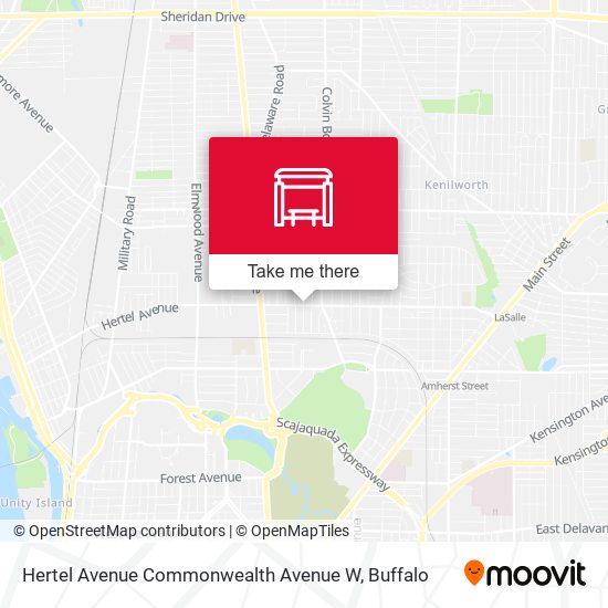 Mapa de Hertel Avenue Commonwealth Avenue W