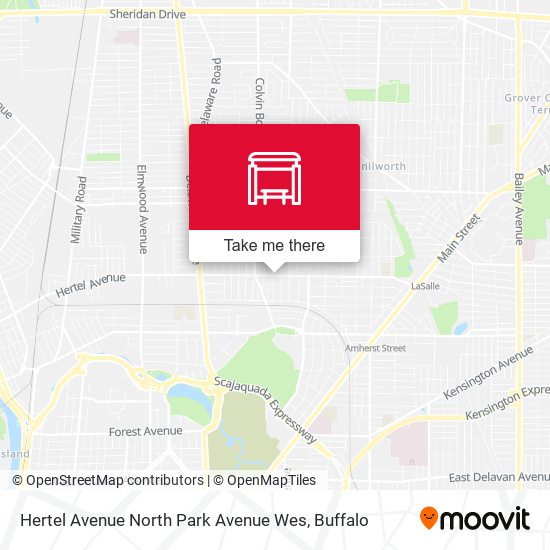 Mapa de Hertel Avenue North Park Avenue Wes