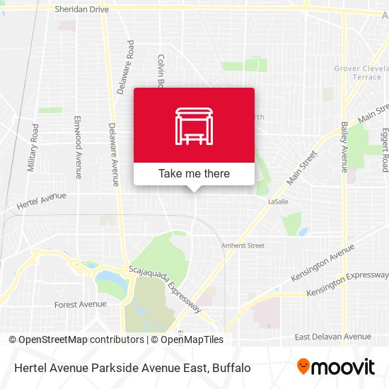 Hertel Avenue Parkside Avenue East map