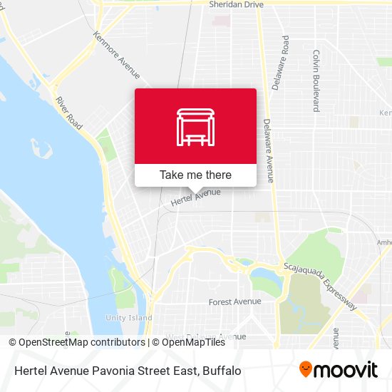 Hertel Avenue Pavonia Street East map