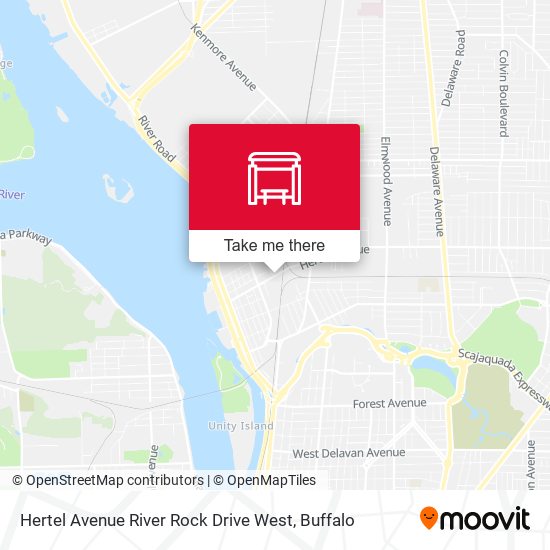 Hertel Avenue River Rock Drive West map