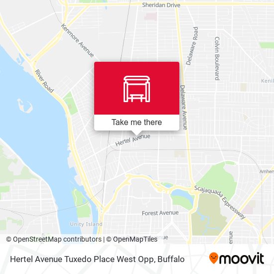 Mapa de Hertel Avenue Tuxedo Place West Opp